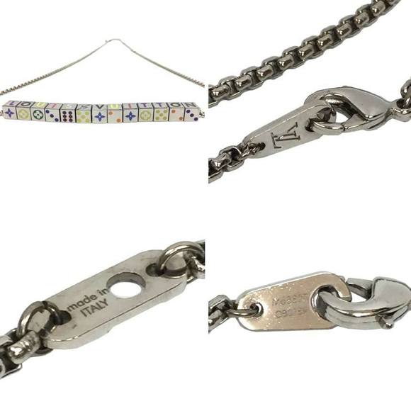 LOUIS VUITTON Collier LV Play It Cube Necklace M68873 Silver Color - Picture 3 of 4